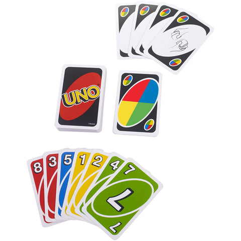 Uno Card Game, 2-10 Players – Classic Family Card Game with Colorful Action Cards