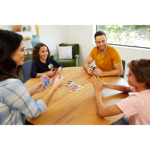 Uno Card Game, 2-10 Players – Classic Family Card Game with Colorful Action Cards