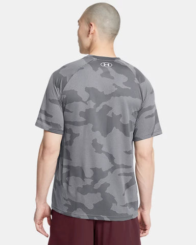 Under Armour Men's Camo Dri-Fit T-Shirt Replica – Grey/Camo, Lightweight, Moisture-Wicking, Comfortable – Active Wear | Ideal for Training and Outdoor Workouts