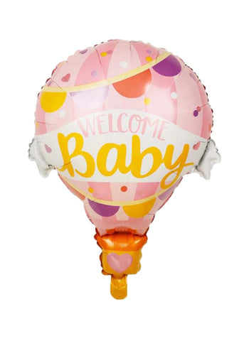 Welcome Baby Boy / Girl Hot Air Foil Balloon Set. Fun Design, Ideal for Baby Showers | Easy to Inflate & Eye-Catching