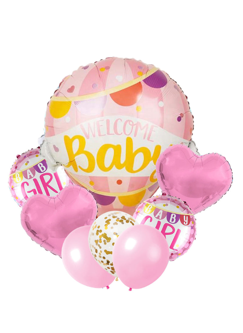 Welcome Baby Boy / Girl Hot Air Foil Balloon Set. Fun Design, Ideal for Baby Showers | Easy to Inflate & Eye-Catching