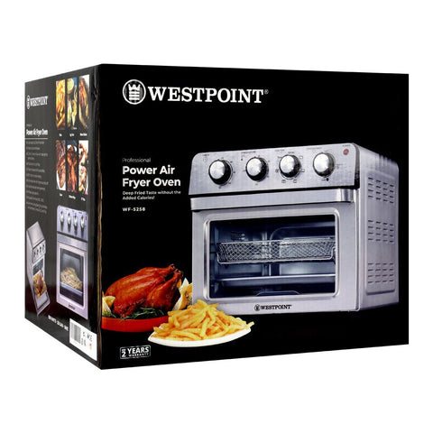 West Point WF-5258 – 1500W Professional 22L Power Air Fryer Oven with Convection, Rotisserie, Kebab Grill, and Pizza Oven Functions – Multifunctional Kitchen Appliance for Versatile Cooking – Air Fryer Oven