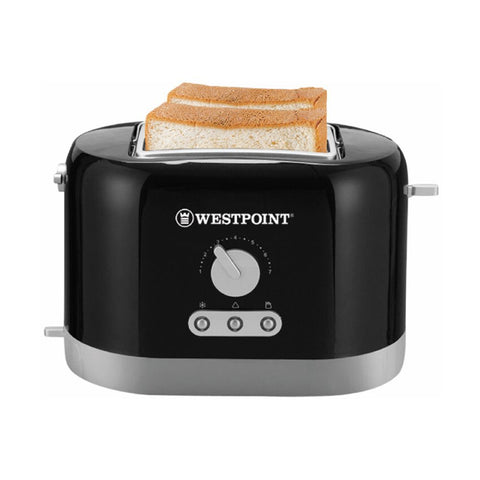 Westpoint Deluxe Pop-Up Toaster WF-2538, 860W, 2 Slice, Extra Wide Slots with Automatic Centering, Electronic Control, 6 Browning Levels, Auto Pop-Up & Extra High Lift, Cool Touch Housing, Reheat & Defrost Functions