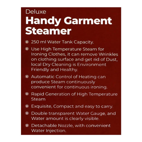 Westpoint WF-1153 Handheld Garment Steamer – 250ml Water Tank, Rapid High-Temperature Steam, Continuous Ironing, Compact and Portable – Ideal for Quick Wrinkle Removal and Local Dry Cleaning