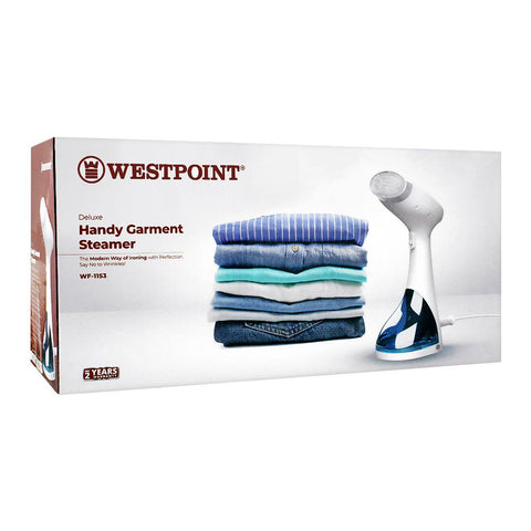 Westpoint WF-1153 Handheld Garment Steamer – 250ml Water Tank, Rapid High-Temperature Steam, Continuous Ironing, Compact and Portable – Ideal for Quick Wrinkle Removal and Local Dry Cleaning