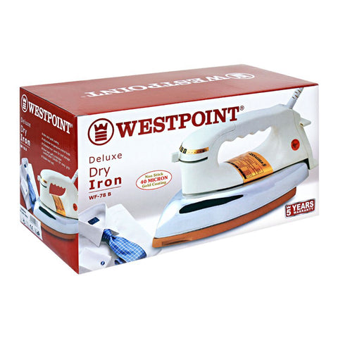 Westpoint WF-78B Iron – Non-Stick Gold Coating, Adjustable Temperature Control, Overheat Safety Protection – Garment Care