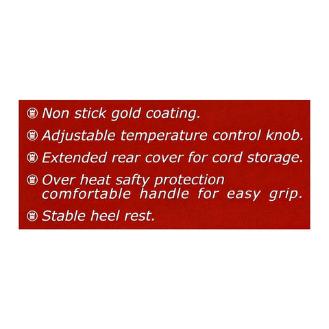 Westpoint WF-78B Iron – Non-Stick Gold Coating, Adjustable Temperature Control, Overheat Safety Protection – Garment Care