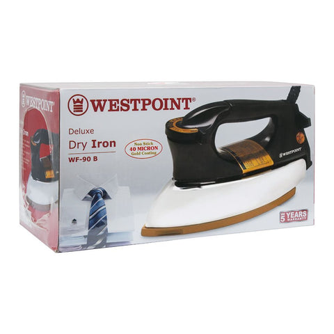 Westpoint WF-90 Iron – Non-Stick Gold Coating, Adjustable Temperature Control, Overheat Safety Protection – Garment Care