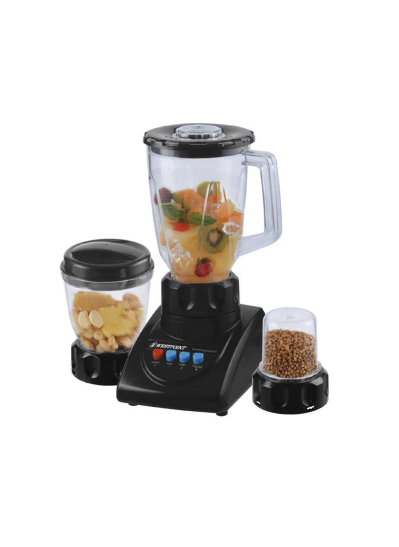 Westpoint Blender and Grinder 3-in-1 WF-7381 – 350 Watts, Compact Design, Efficient Blending – Kitchen Essential | Smoothies, Spices, and More