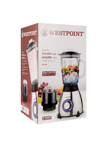 Westpoint Blender and Grinder WF-350 – 550 Watts, Compact and Efficient, Easy to Use – Everyday Kitchen Tool | Smoothies, Spices, and More