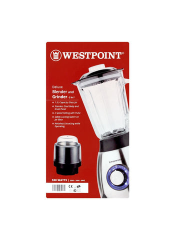 Westpoint Blender and Grinder WF-350 – 550 Watts, Compact and Efficient, Easy to Use – Everyday Kitchen Tool | Smoothies, Spices, and More