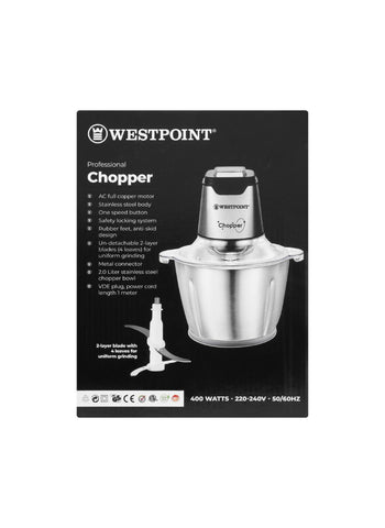 Westpoint Chopper WF-1098 – 400 Watts, Compact and Lightweight, Easy to Use – Kitchen Essential | Perfect for Quick Chopping