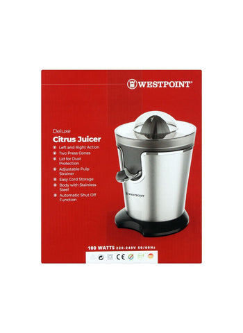 Westpoint Citrus Juicer WF-555 – 100 Watts, Powerful Motor, Easy to Clean – Ideal for Citrus Juicing | Smooth and Efficient