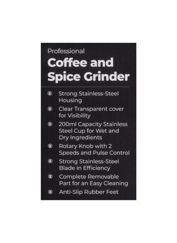 Westpoint Coffee and Spice Grinder WF-9226 – 350 Watts, Multi-Function, Durable Design – Kitchen Essential | Grind Coffee and Spices with Ease