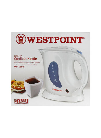 Westpoint Cordless Kettle WF-1108 – 1850 Watts, Efficient Heating, Modern Look – Ideal for Quick Boiling | User-Friendly and Reliable