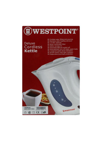 Westpoint Cordless Kettle WF-1108 – 1850 Watts, Efficient Heating, Modern Look – Ideal for Quick Boiling | User-Friendly and Reliable