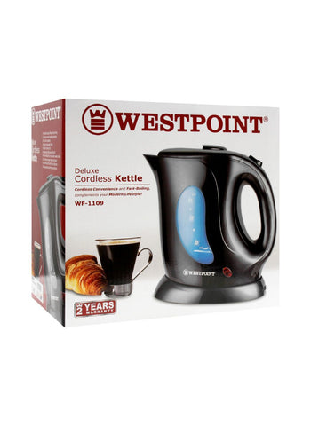 Westpoint Cordless Kettle WF-1109 – 1850 Watts, Fast Boiling, Sleek Design – Kitchen Essential | Convenient and Safe