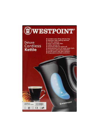 Westpoint Cordless Kettle WF-1109 – 1850 Watts, Fast Boiling, Sleek Design – Kitchen Essential | Convenient and Safe