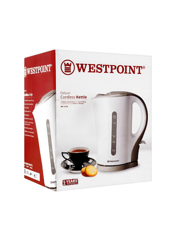 Westpoint Cordless Kettle WF-3118 – 1850-2022 Watts, Quick Heating, Durable Construction – Ideal for Busy Kitchens | Easy and Safe to Use