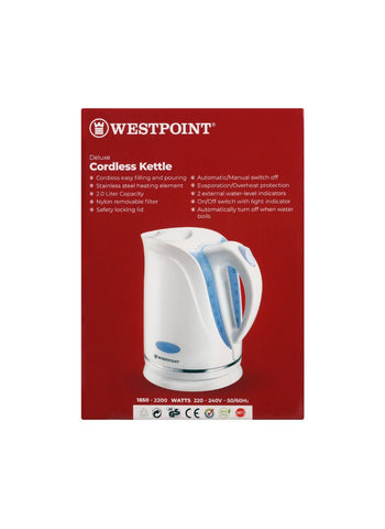 Westpoint Cordless Kettle WF-578 – 1850 Watts, Fast and Efficient, User-Friendly – Kitchen Essential | Safe and Convenient Boiling