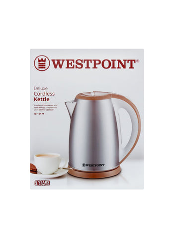 Westpoint Cordless Kettle WF-6171 – 1850-2200 Watts, High Power, Elegant Design – Kitchen Essential | Quick and Safe Heating