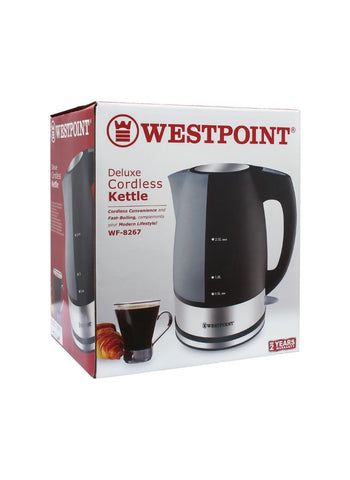 Westpoint Cordless Kettle WF-8267 – 1850-2200 Watts, High Performance, Compact Design – Perfect for Fast Boiling | Easy to Use