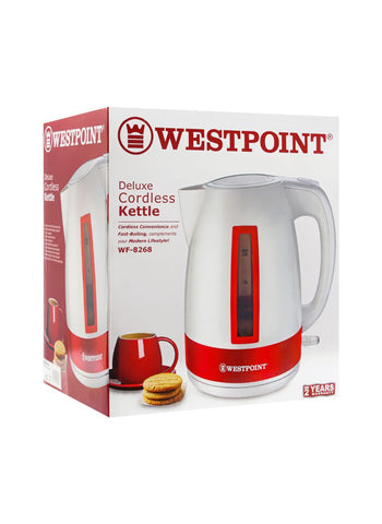 Westpoint Cordless Kettle WF-8268 – 1850-2200 Watts, Powerful Heating, Elegant Build – Kitchen Must-Have | Fast and Efficient