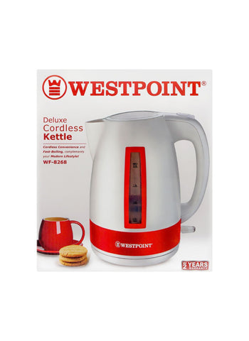 Westpoint Cordless Kettle WF-8268 – 1850-2200 Watts, Powerful Heating, Elegant Build – Kitchen Must-Have | Fast and Efficient