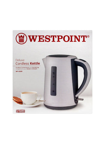 Westpoint Cordless Kettle WF-8269 – 2200 Watts, High-Speed Boiling, Sleek and Modern – Ideal for Daily Use | Quick and Safe