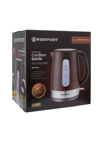 Westpoint Cordless Kettle WF-8270 – 2200 Watts, Durable Construction, Stylish Design – Perfect for Everyday Use | Reliable and Efficient