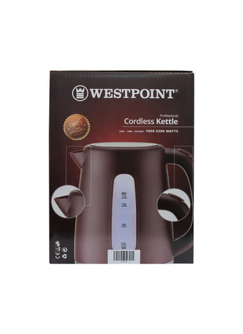 Westpoint Cordless Kettle WF-8270 – 2200 Watts, Durable Construction, Stylish Design – Perfect for Everyday Use | Reliable and Efficient