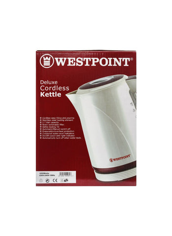 Westpoint Cordless Kettle WF-989 – 1850 Watts, Quick Boiling, Sleek and Compact – Ideal for Busy Kitchens | Easy to Operate