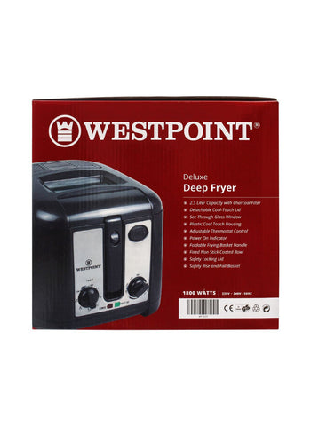 Westpoint Deep Fryer WF-5237 – 1800 Watts, Compact Design, Energy Efficient – Ideal for Small Batches | Easy to Use