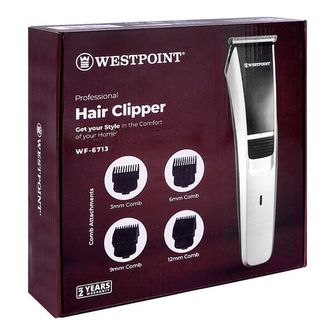 Westpoint HAIR CLIPPER 6713 – Powerful Motor, Adjustable Blades, Ergonomic Handle | Hair Clipper