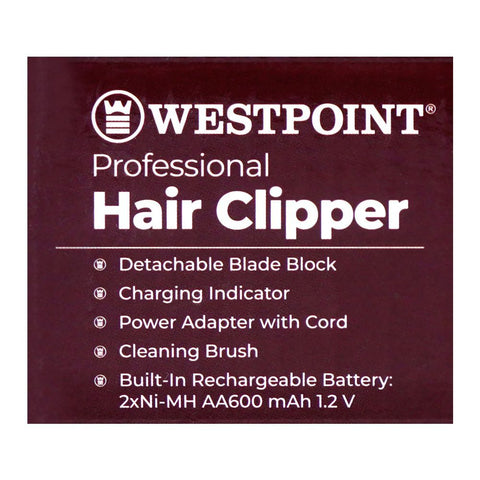 Westpoint HAIR CLIPPER 6713 – Powerful Motor, Adjustable Blades, Ergonomic Handle | Hair Clipper