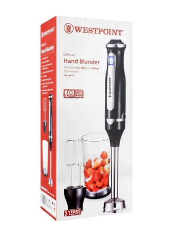 Westpoint Hand Blender 2-in-1 WF-9915 – 800 Watts | Versatile Blending for Smoothies, Soups, & More