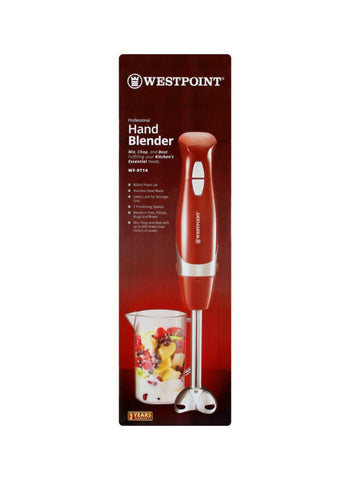 Westpoint Hand Blender WF-9714 – 600 Watts, 800ml Plastic Jar, High Power – Ideal for Smoothies and Blending | Compact and Efficient