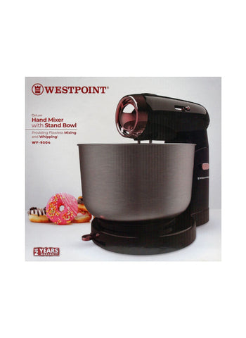 Westpoint Hand Mixer with Stand Bowl WF-9504 – 350 Watts | Perfect for Baking & Whipping