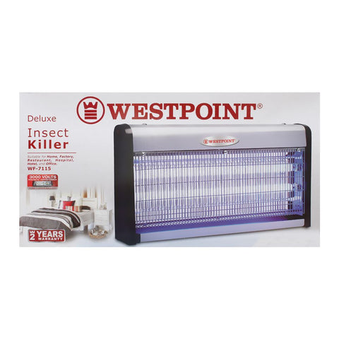 Westpoint Insect Killer WF-7115 – 2x20W UV Tubes, 40W Power, No Odor or Contamination – High-Performance Bug Zapper with Easy Maintenance for Home and Commercial Use