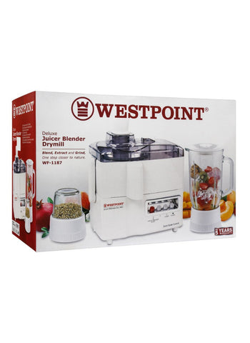 Westpoint Juicer Blender Drymill WF-1187 – 500 Watts | Efficient All-in-One Kitchen Blender