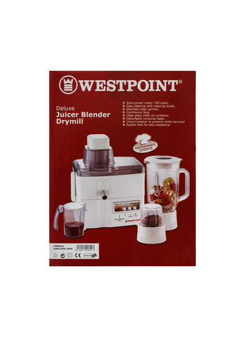 Westpoint Juicer Blender Drymill WF-1802 – 750 Watts | Powerful All-in-One Juicer, Blender, & Grinder