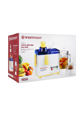 Westpoint Juicer Blender Drymill WF-7901GL – 500 Watts | Versatile Juicer & Blender for Kitchen Convenience