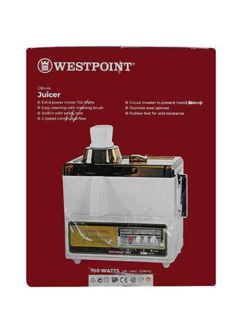 Westpoint Juicer WF-1186 – 750 Watts | Durable & Reliable Juicer with a Powerful Motor for Effortless Juicing