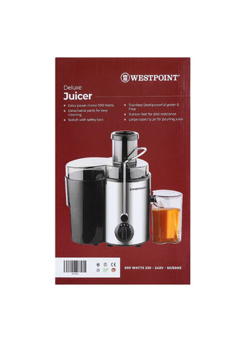 Westpoint Juicer WF-5161 – 500 Watts | Compact Juicer Featuring High-Performance Capabilities for Smooth Juicing