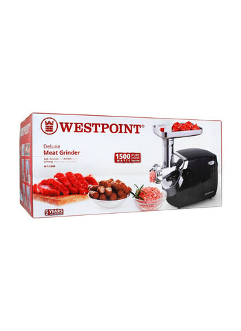 Westpoint 1500W WF-3040 Meat Grinder – 4 Stainless Steel Discs, Sausage Filler, Reverse Function, Easy Cleaning – Meat Grinder