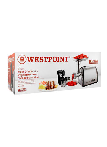 Westpoint Meat Grinder with Vegetable Cutter WF-3350 – 1500 Watts | Versatile Meat Grinder with Vegetable Cutter