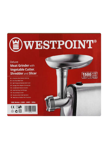 Westpoint Meat Grinder with Vegetable Cutter WF-3350 – 1500 Watts | Versatile Meat Grinder with Vegetable Cutter