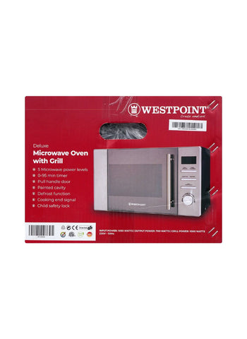 Westpoint Microwave Oven with Grill WF-830DG – 1050 Watts | Efficient Microwave with Built-In Grill for Grilling & Baking