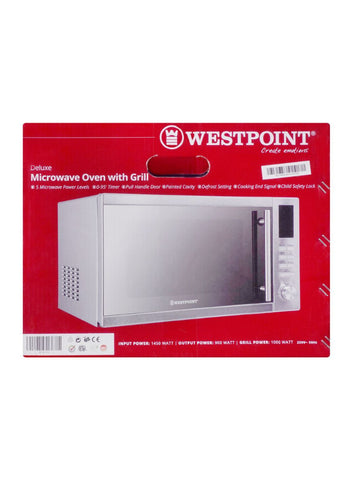 Westpoint Microwave Oven with Grill WF-851DG – 220 Watts | Sleek Microwave with Grill Function for Versatile Meals