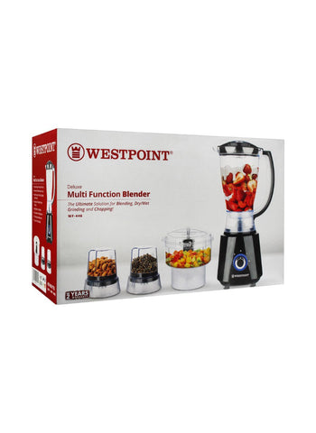 Westpoint Multi-Function Blender and Grinder WF-446 – 450 Watts, Versatile Use, Durable Design – Kitchen Must-Have | Blends, Grinds, and More